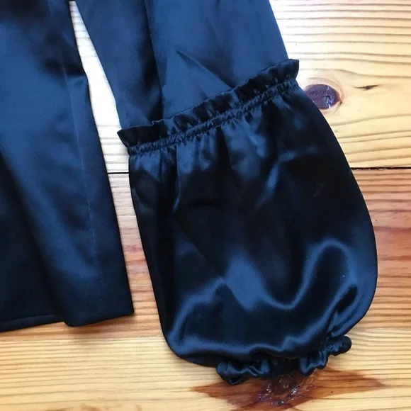 Worth Black Satin Flare Sleeve Jacket, EUC, 4 - Picture 13 of 13